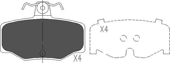 Kavo Parts KBP-6511 - Bromsbeläggssats, skivbroms xdelar.se