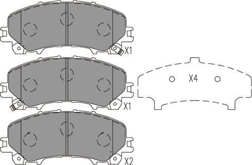 Kavo Parts KBP-6618 - Bromsbeläggssats, skivbroms xdelar.se