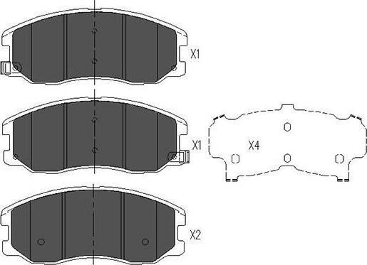 Kavo Parts KBP-1009 - Bromsbeläggssats, skivbroms xdelar.se