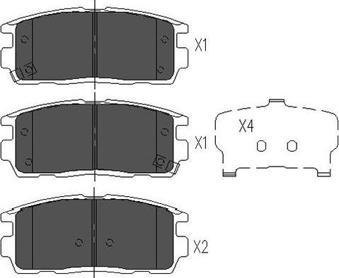 Kavo Parts KBP-1010 - Bromsbeläggssats, skivbroms xdelar.se