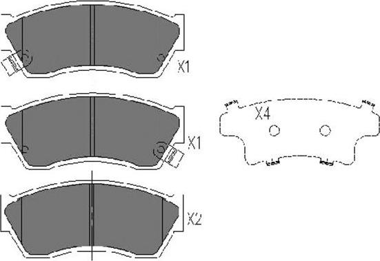 Kavo Parts KBP-8504 - Bromsbeläggssats, skivbroms xdelar.se