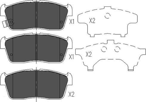 Kavo Parts KBP-8507 - Bromsbeläggssats, skivbroms xdelar.se