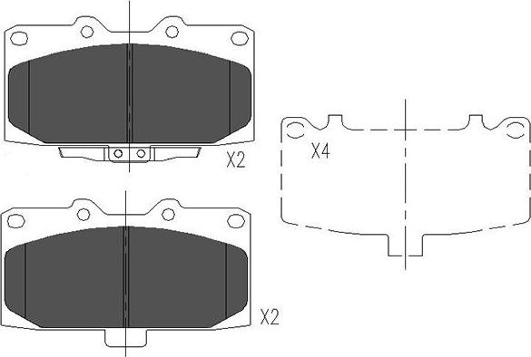 Kavo Parts KBP-8003 - Bromsbeläggssats, skivbroms xdelar.se