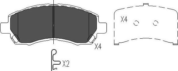 Kavo Parts KBP-8015 - Bromsbeläggssats, skivbroms xdelar.se