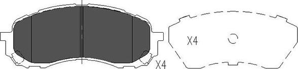 Kavo Parts KBP-8018 - Bromsbeläggssats, skivbroms xdelar.se