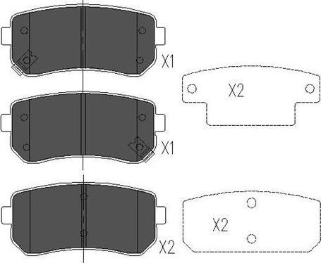 Kavo Parts KBP-3041 - Bromsbeläggssats, skivbroms xdelar.se