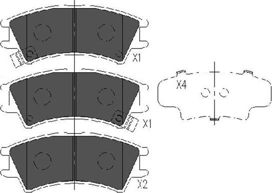 Kavo Parts KBP-3004 - Bromsbeläggssats, skivbroms xdelar.se