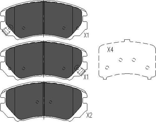 Kavo Parts KBP-3008 - Bromsbeläggssats, skivbroms xdelar.se