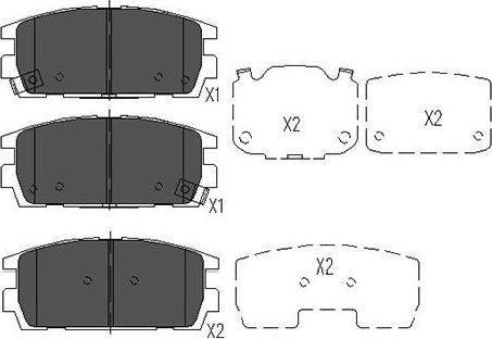 Kavo Parts KBP-3017 - Bromsbeläggssats, skivbroms xdelar.se