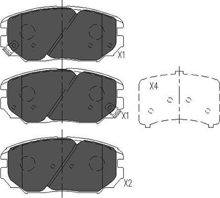 Kavo Parts KBP-3020 - Bromsbeläggssats, skivbroms xdelar.se