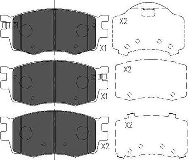 Kavo Parts KBP-3022 - Bromsbeläggssats, skivbroms xdelar.se