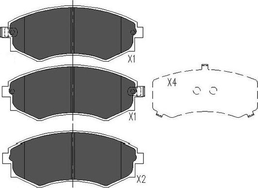 Kavo Parts KBP-3027 - Bromsbeläggssats, skivbroms xdelar.se