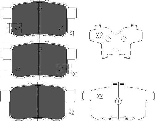 Kavo Parts KBP-2044 - Bromsbeläggssats, skivbroms xdelar.se