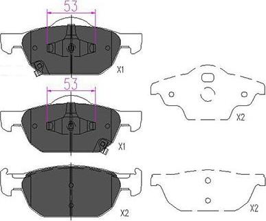 Kavo Parts KBP-2043 - Bromsbeläggssats, skivbroms xdelar.se