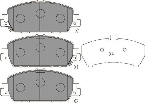 Kavo Parts KBP-2058 - Bromsbeläggssats, skivbroms xdelar.se