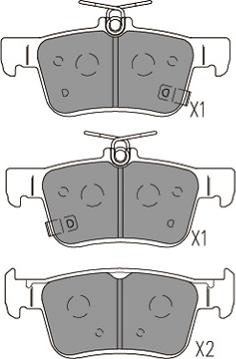 Kavo Parts KBP-2068 - Bromsbeläggssats, skivbroms xdelar.se