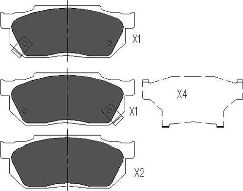 Kavo Parts KBP-2001 - Bromsbeläggssats, skivbroms xdelar.se