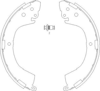 Kavo Parts KBS-6406 - Bromsbackar, sats xdelar.se