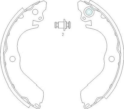 Kavo Parts KBS-6411 - Bromsbackar, sats xdelar.se