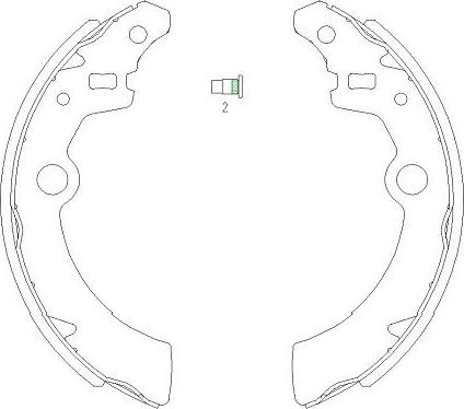 Kavo Parts KBS-8907 - Bromsbackar, sats xdelar.se