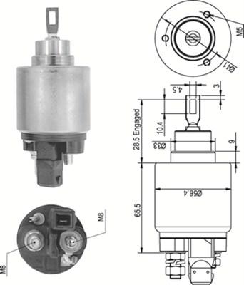 Magneti Marelli 940113050343 - Solenoid, startmotor xdelar.se