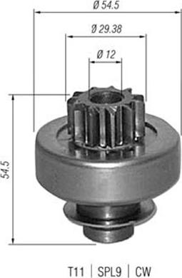 Magneti Marelli 940113020347 - Drev, startmotor xdelar.se