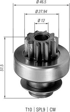 Magneti Marelli 940113020227 - Drev, startmotor xdelar.se