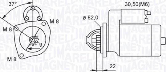 Magneti Marelli 063721449010 - Startmotor xdelar.se