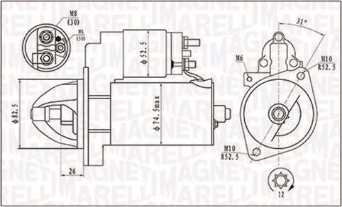 Magneti Marelli 063721410010 - Startmotor xdelar.se