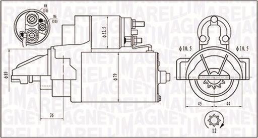 Magneti Marelli 063721421010 - Startmotor xdelar.se