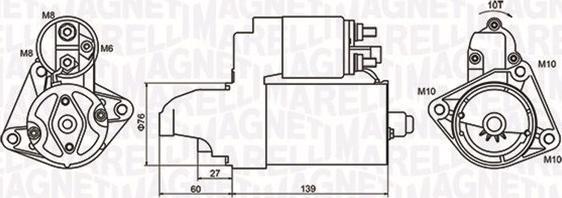 Magneti Marelli 063721050010 - Startmotor xdelar.se