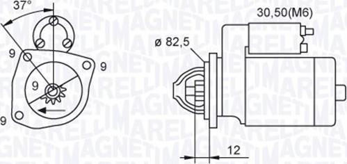 Magneti Marelli 063721264010 - Startmotor xdelar.se