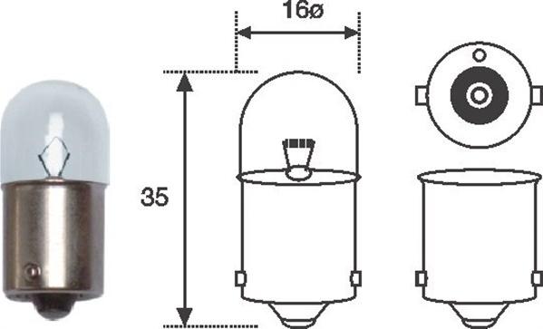 Magneti Marelli 004008100000 - Glödlampa, baklykta xdelar.se