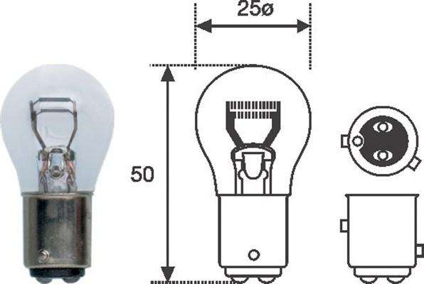 Magneti Marelli 008529100000 - Glödlampa, bromsljus xdelar.se