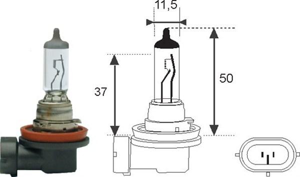 Magneti Marelli 002549100000 - Glödlampa, fjärrstrålkastare xdelar.se