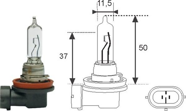 Magneti Marelli 002548100000 - Glödlampa, fjärrstrålkastare xdelar.se