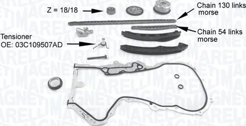 Magneti Marelli 341500001210 - Transmissionskedjesats xdelar.se