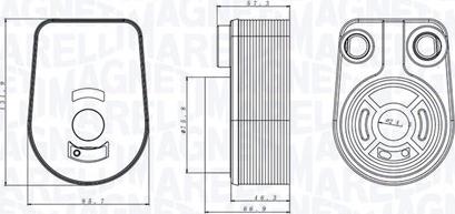 Magneti Marelli 350300002800 - Oljekylare, motor xdelar.se