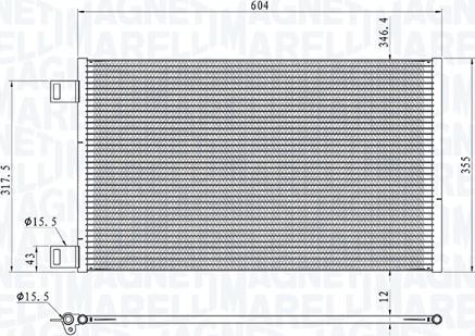 Magneti Marelli 350203860000 - Kondensor, klimatanläggning xdelar.se