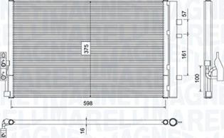 Magneti Marelli 350203788000 - Kondensor, klimatanläggning xdelar.se