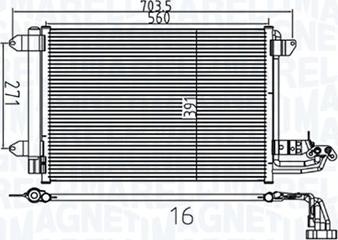 Magneti Marelli 350203737000 - Kondensor, klimatanläggning xdelar.se