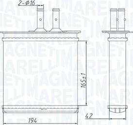 Magneti Marelli 350218493000 - Värmeväxlare, kupévärmare xdelar.se