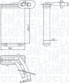 Magneti Marelli 350218447000 - Värmeväxlare, kupévärmare xdelar.se