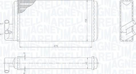 Magneti Marelli 350218403000 - Värmeväxlare, kupévärmare xdelar.se