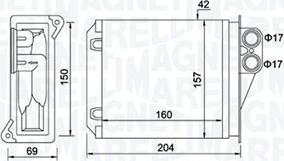 Magneti Marelli 350218481000 - Värmeväxlare, kupévärmare xdelar.se