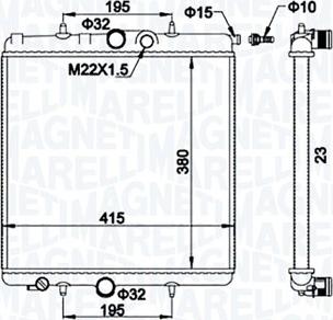 Magneti Marelli 350213194100 - Kylare, motorkylning xdelar.se