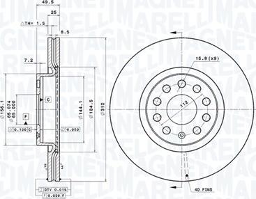 Magneti Marelli 360406050601 - Bromsskiva xdelar.se