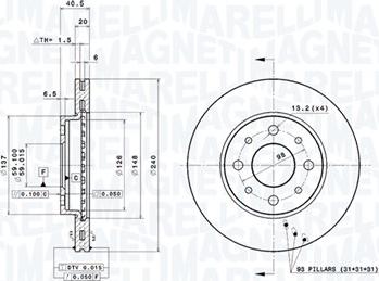 Magneti Marelli 360406023700 - Bromsskiva xdelar.se