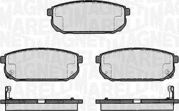 Magneti Marelli 363916060448 - Bromsbeläggssats, skivbroms xdelar.se