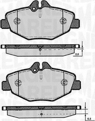 Magneti Marelli 363916060318 - Bromsbeläggssats, skivbroms xdelar.se